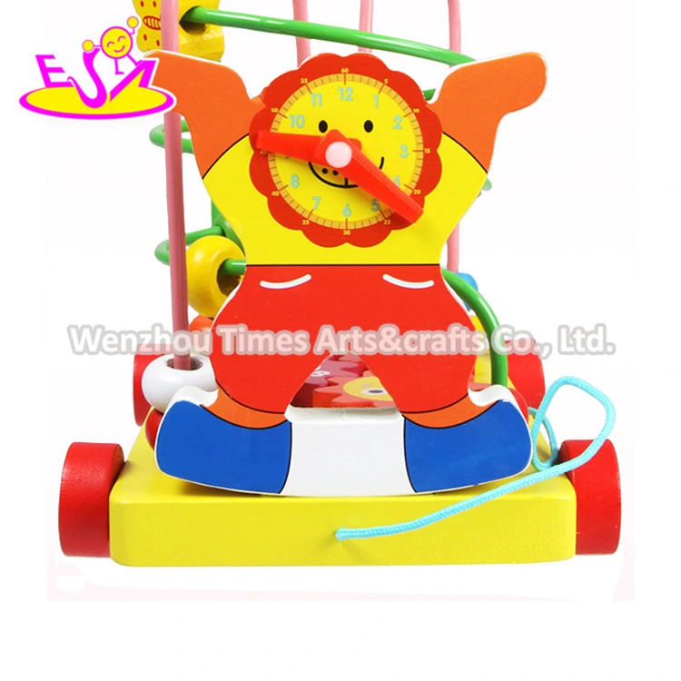 Colorful Wooden Beads Pull String Toy Car, Wooden Beads for Kids, Top Quality Beads Toy Pull Car for Kids W05c135