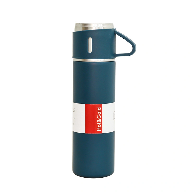 New Stainless Steel Vacuum Flask Travel Mug Set Sport Water Bottle Gift Box Set Large Capacity Travel Double Wall Vacuum Bottle