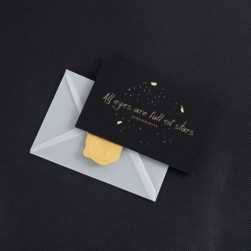 China Square Carton Packaging Greeting Cards Black with High quality/High cost performance Jl-6025