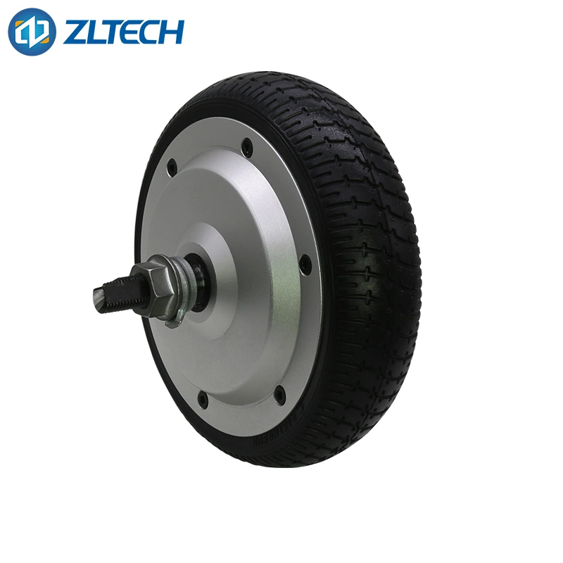 6.5inch 24V-48V 350W 150kg Load IP65 Waterproof 4096 Wire Magnetic Encoder DC Brushless Electric Wheel Hub Servo Motor for Warehouse Handling Machine