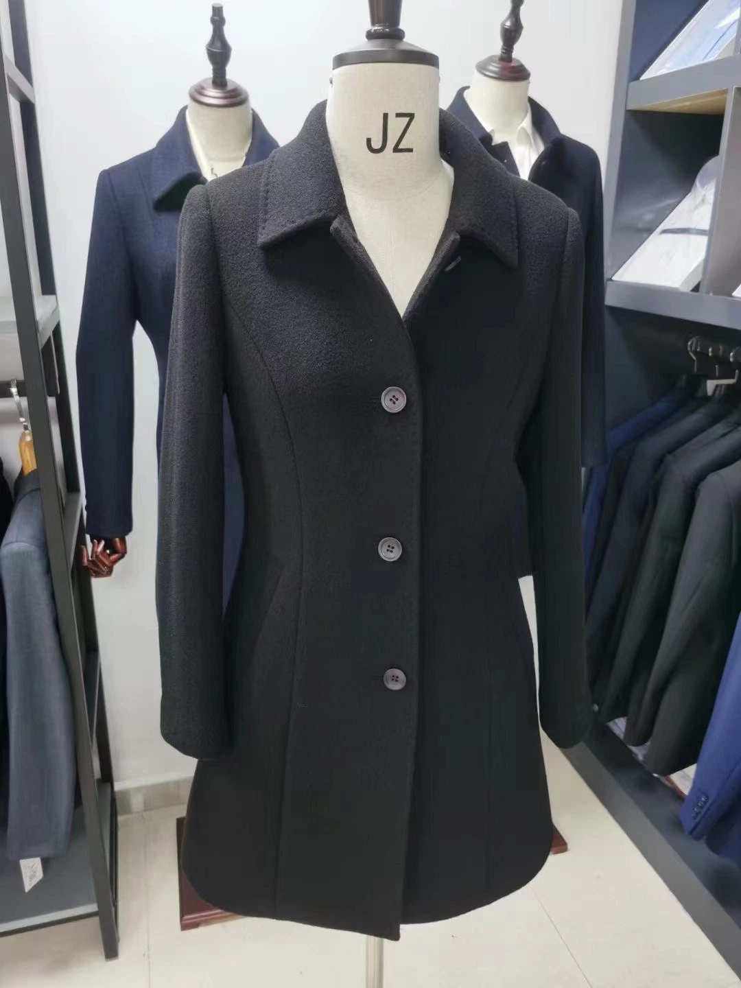 Thick Women&prime; S New Long Business Wool Coat