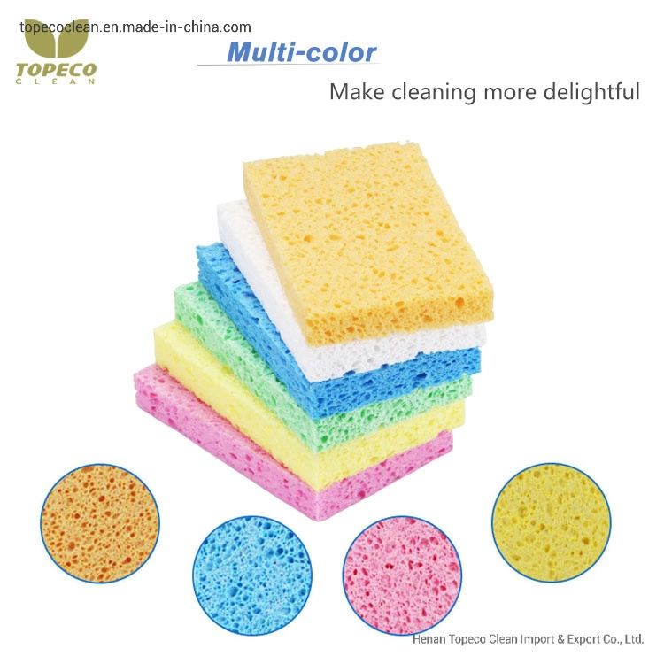 Topeco Wholesale/Supplier Products Cellulose Sponge Wash Dishes Kitchen Cleaning Free Sample