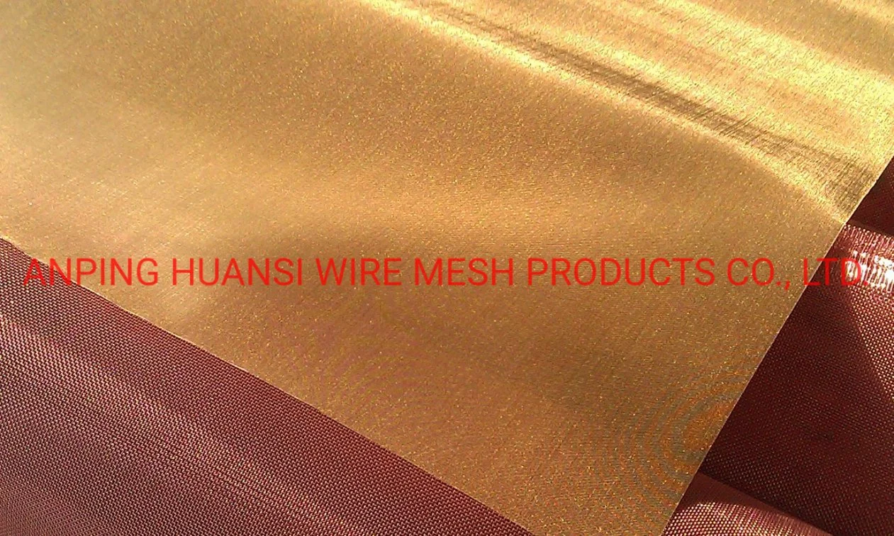 Magnetische Abschirmung Material 200/250/300/400 Mesh Red Kupfer/Phosphor Bronze/Messing Drahtgitter