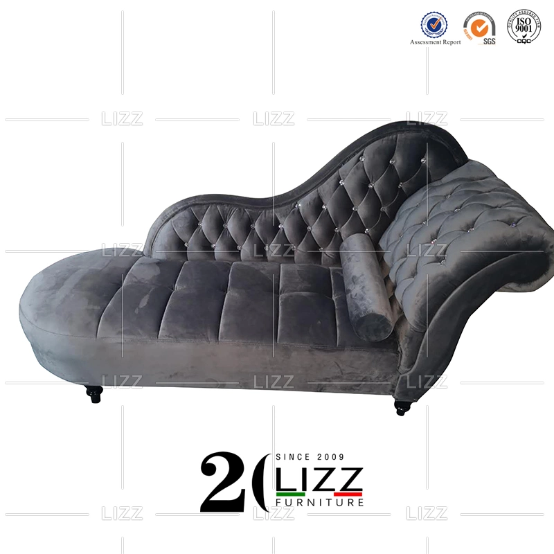 Modern Home Furniture Velvet Fabric Chaise Chair