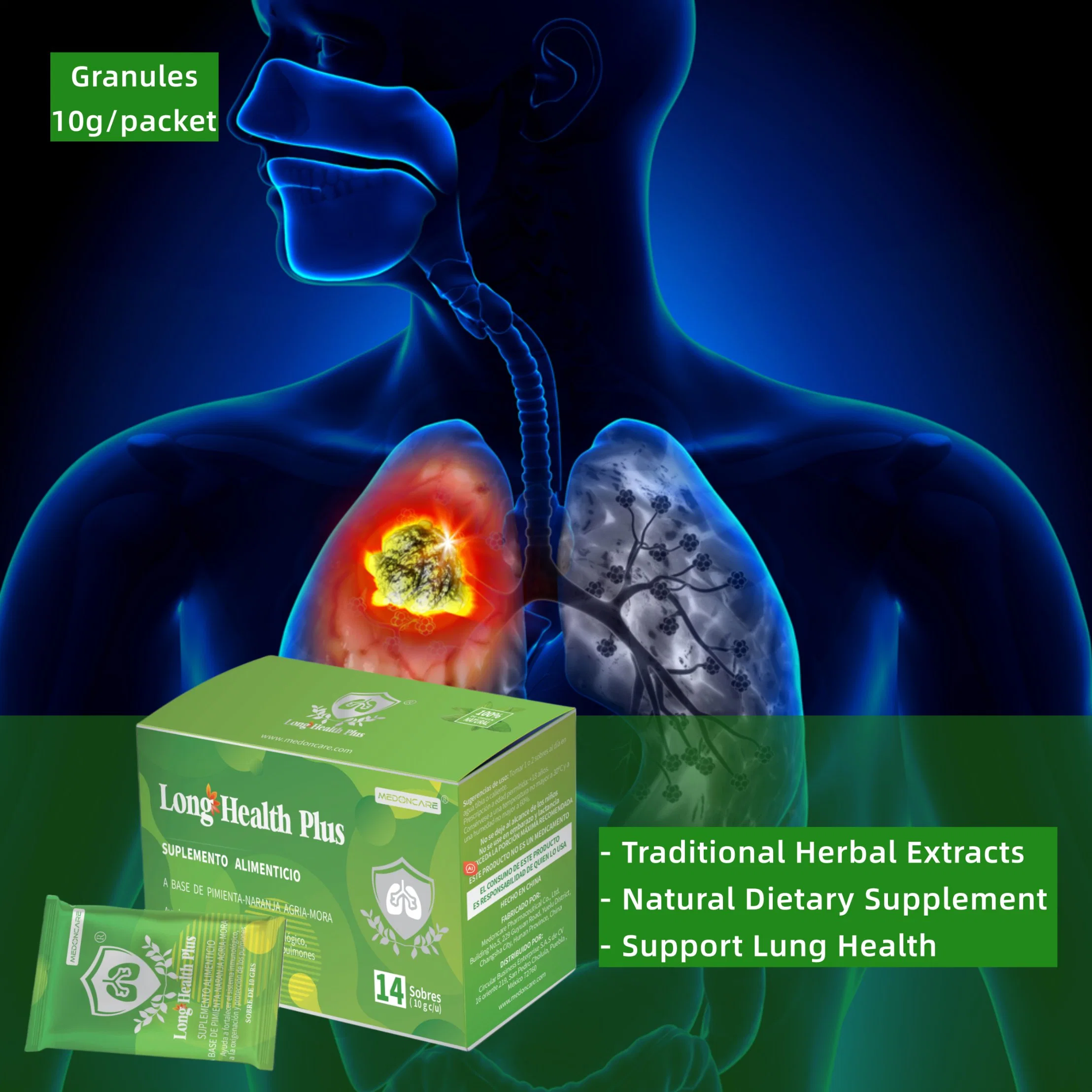 Китайская компания GMP Manufacturer Natural Herbal Supplement Lung Heath Respiratory System Поддержки