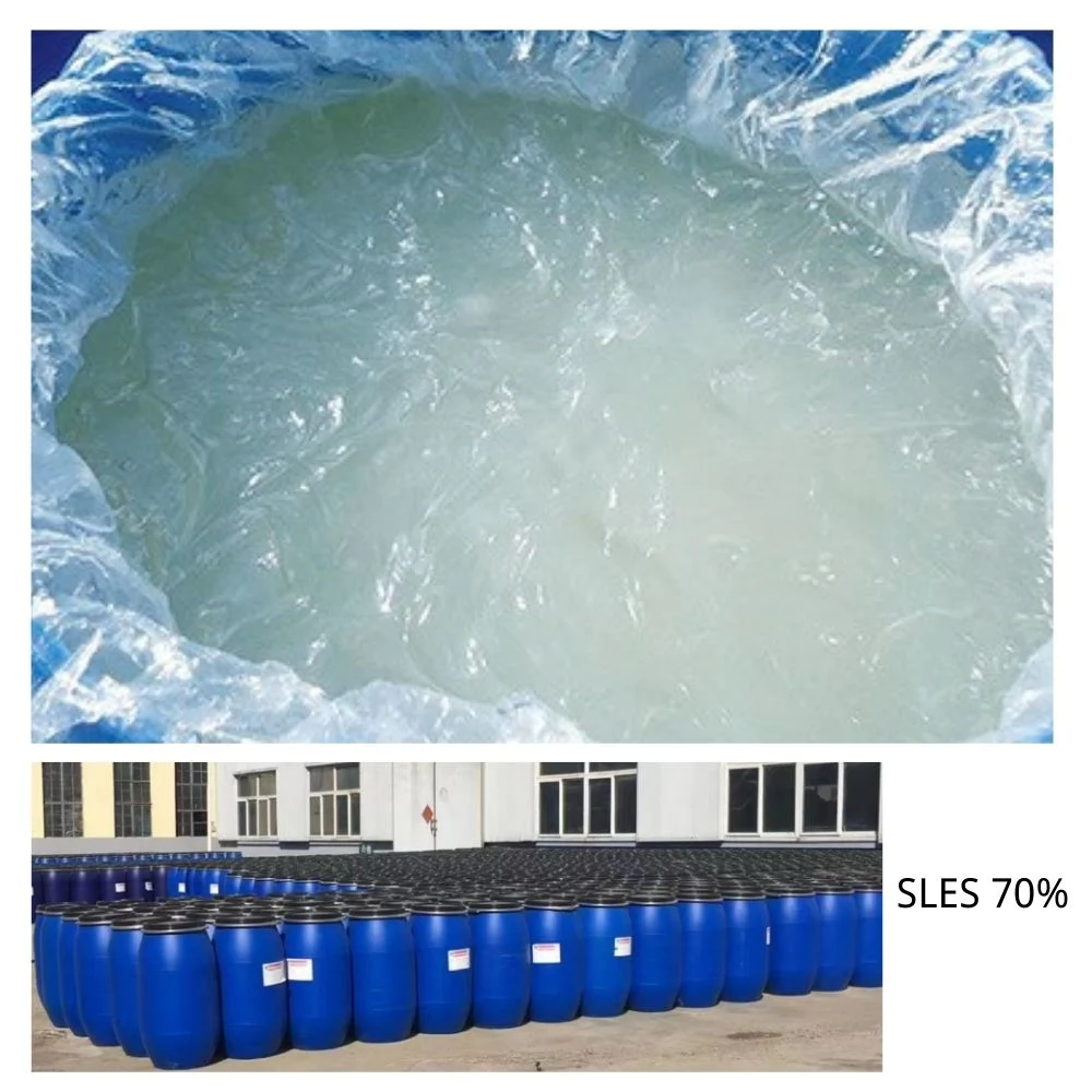 CAS 68585-34-2 Detergent Raw Material Sodium Lauryl Sulfate 70% SLES