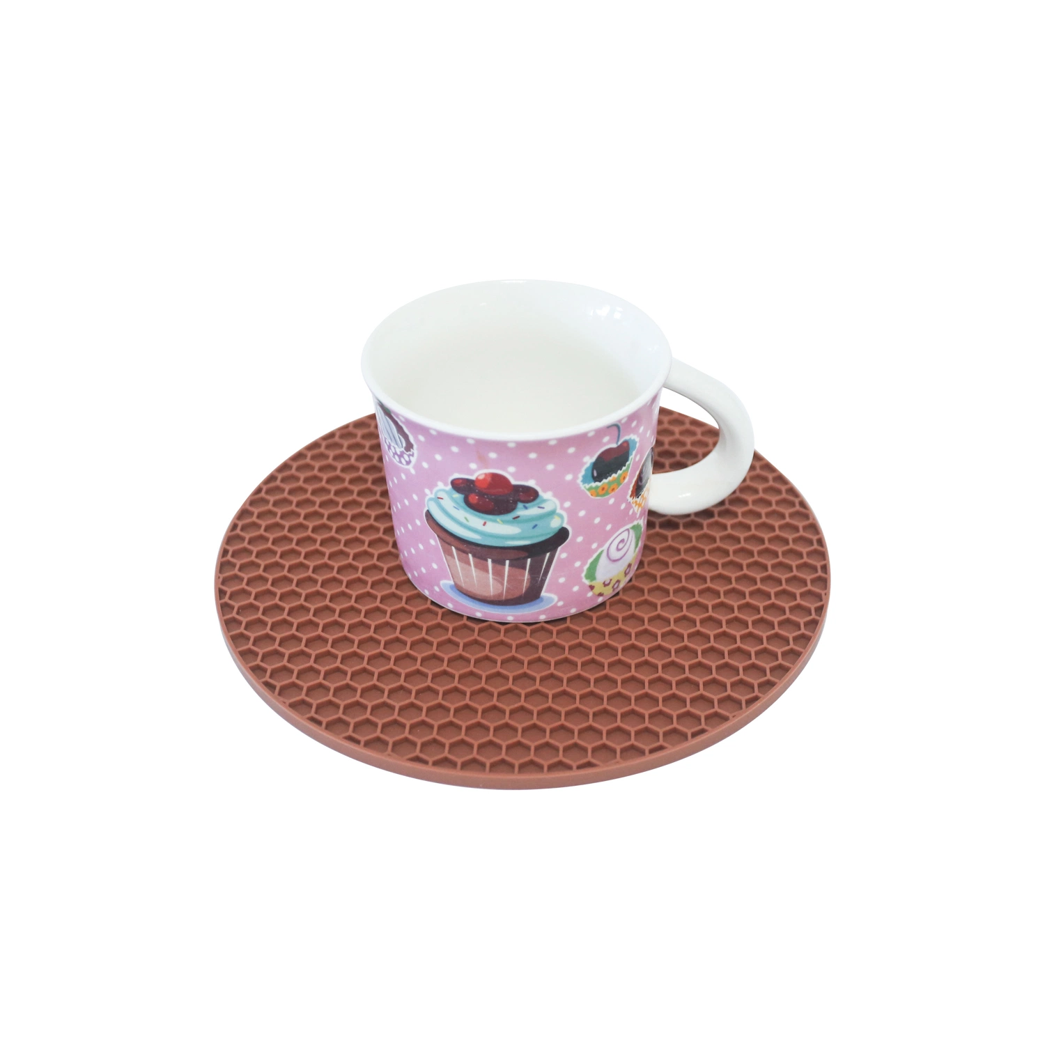 Honeycomb Cup Mat Silikon Untersetzer Pad Matte für Küche langlebig Runde Form