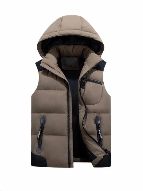 Fabricante de moda de inverno Aqueça o colete homens estabelece Padding Vest em cores diferentes