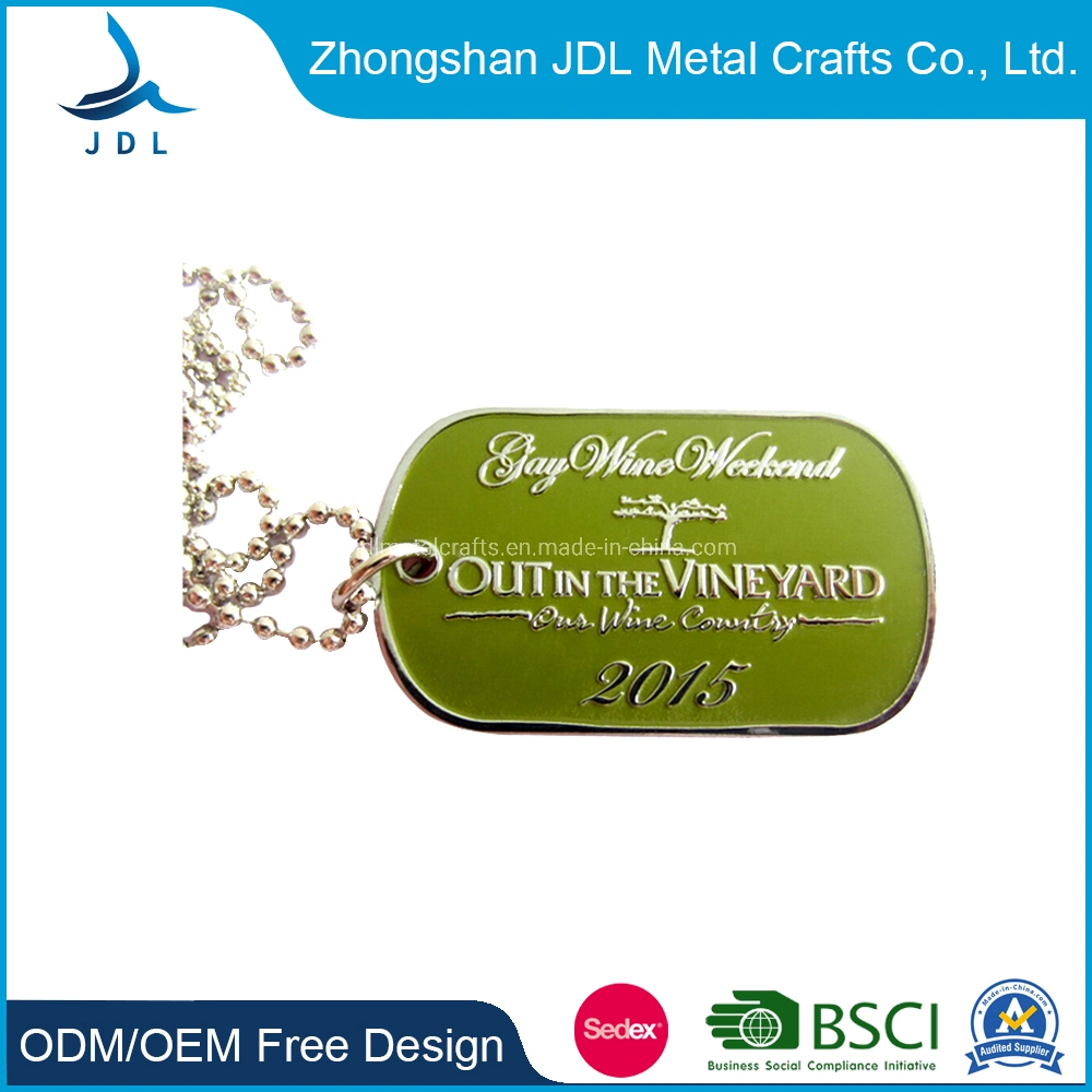 Custom Metal Platinum Stainless Metal Xvideo Press Machine Manual Machine Military Logo Dog Tag