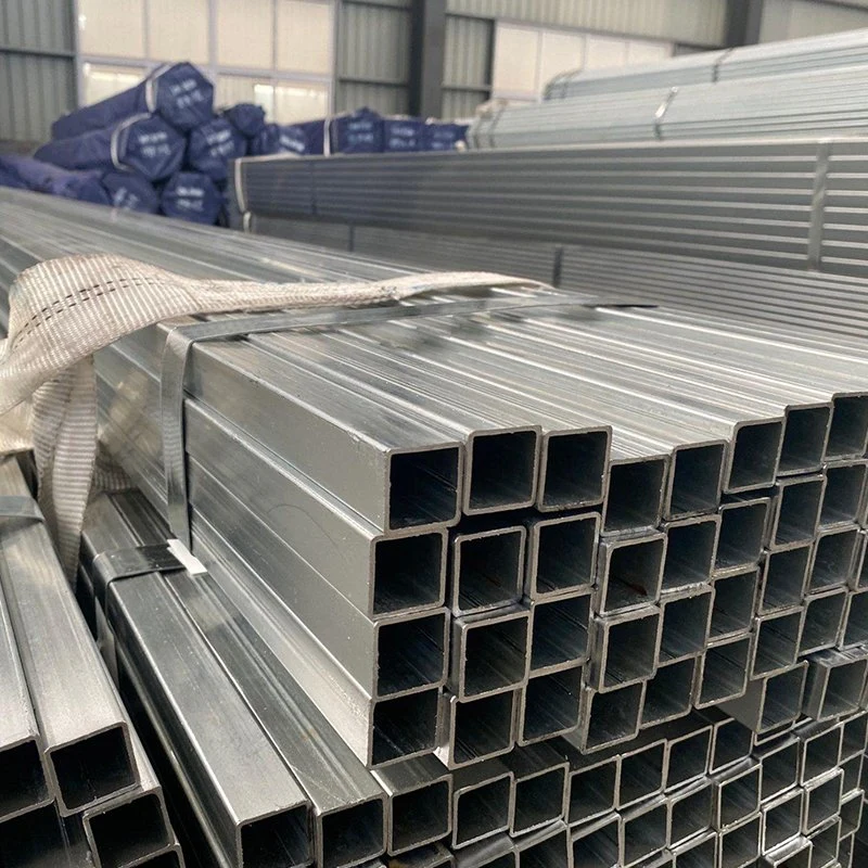 High quality/High cost performance Corrugated Square Tubing Galvanized Steel Pipe Iron Rectangular Tube Price for Carports