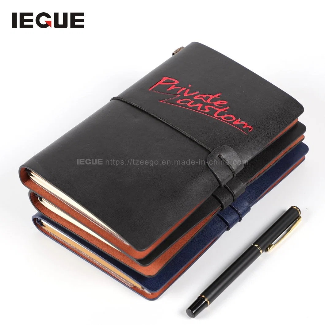 New Notebook PU Leather Cover Travel Organiser Planner Refillable Leather Journal Planner Gift with Elastic Band