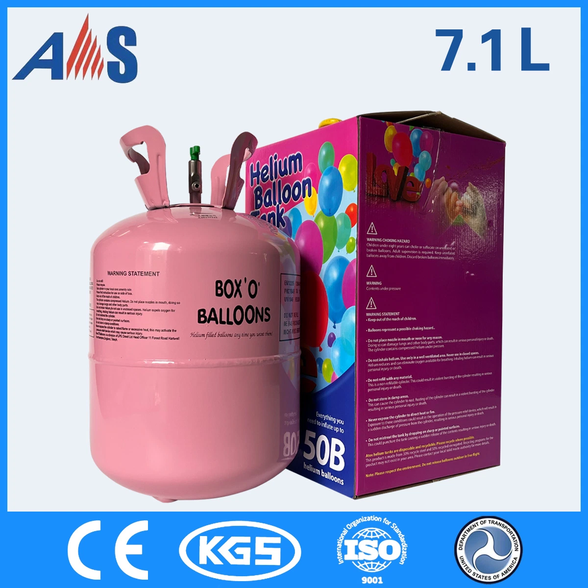 Helium Balloon Pump New Release Disposable 30lb Small Cylinder Pure 99.99% Balloon Helium with Gas He 50lb Helium Gas Price Gas From Ansheng Factory