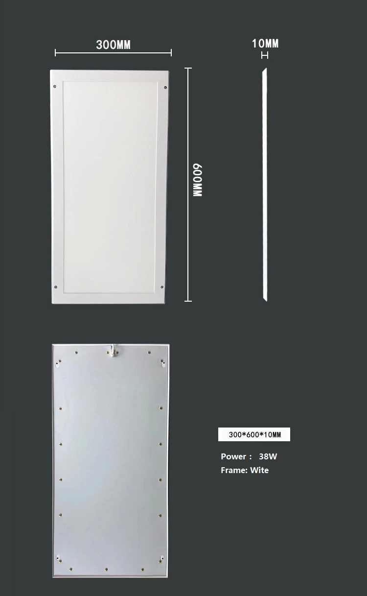 Hecho en China 30*30,30*60,30*90,60*60,30*120 Luminaria de limpieza de panel LED Edgelit Lámpara de accesorio purificado para oficina, escuela, hospital, sala limpia y planta libre de polvo