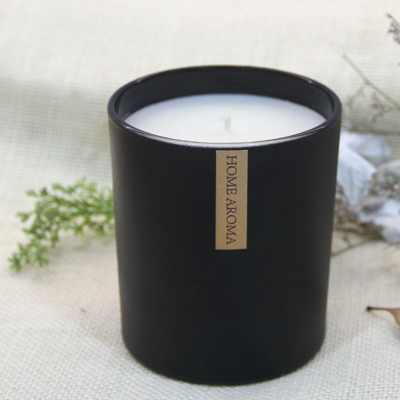 Laser Printing Scented Black Candle with Fragrance Diffuser