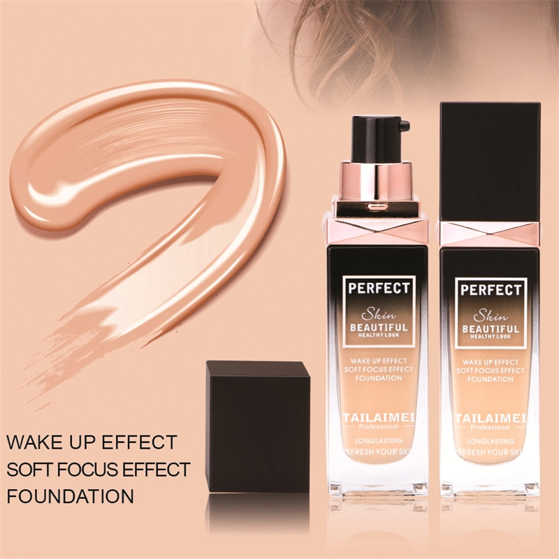 Tlm Fabricante Melhor Fundação perfeito com a pele suave líquido beleza saudável espelho ODM OEM Poreless suave duradoura Cosméticos Foundation