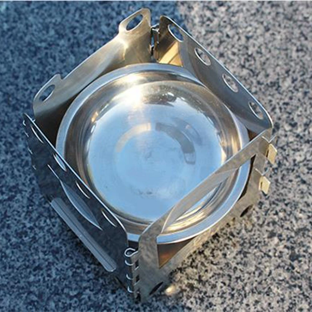 Hot Sale Portable Hiking Stainless Steel Outdoor Picnic Folding Wood Stove