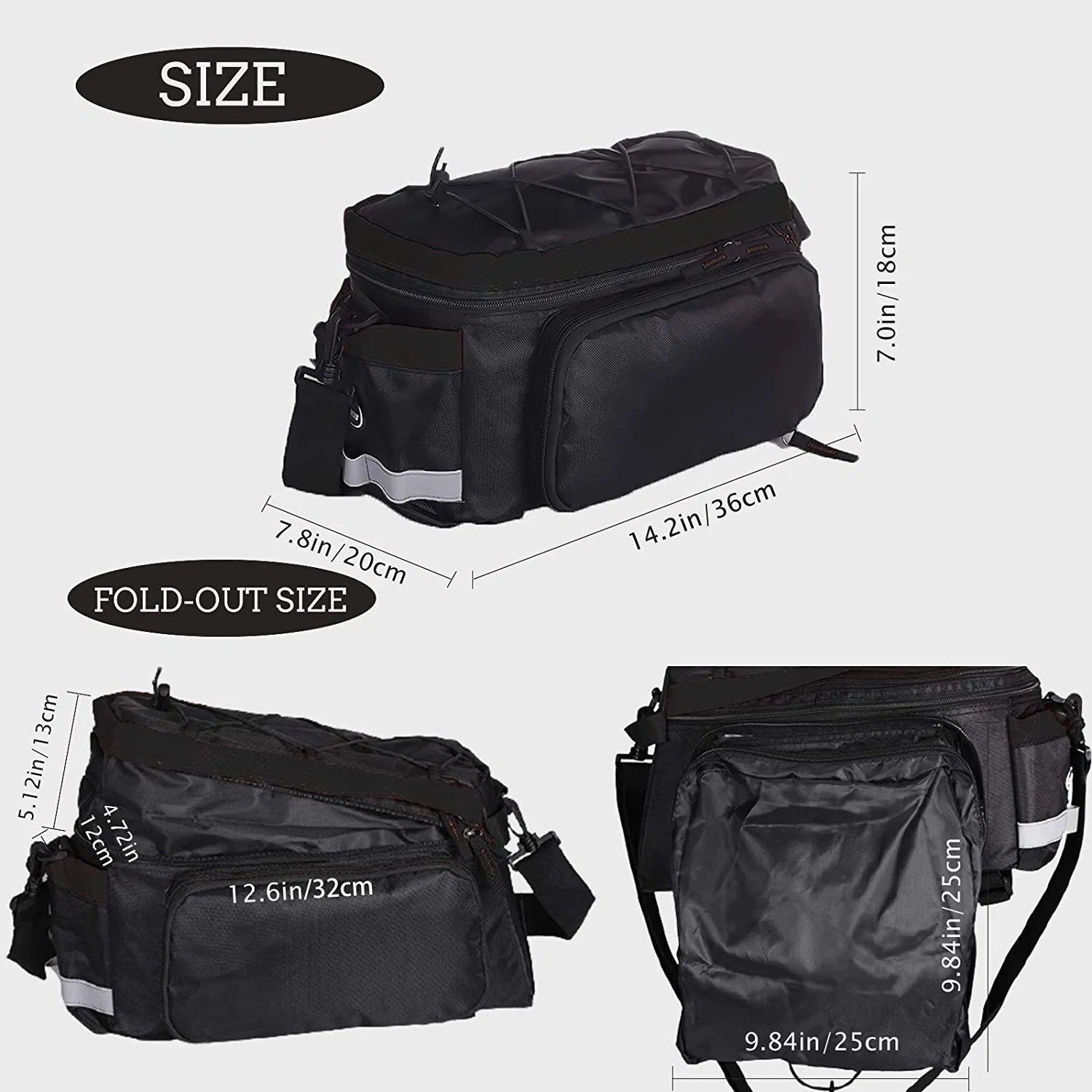 Bike Bag; Cargo Bag; Bike Rack Bicycle Rear Carrier Bag