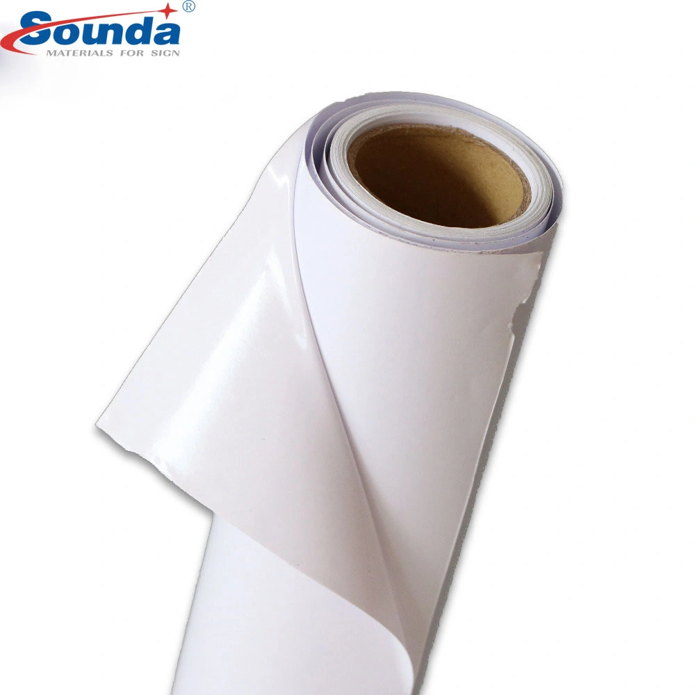 PVC Self Adhesive-Backed Vinyl for Digital Print Media High Tack Permanent