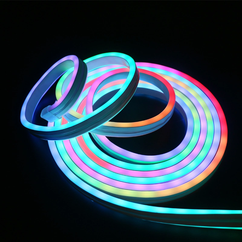 5m 12V Neon Light LED Cutable Strip Dance Party Decor Light Neon LED Lamp Flexible EL Wire Rope Tube 5050RGB