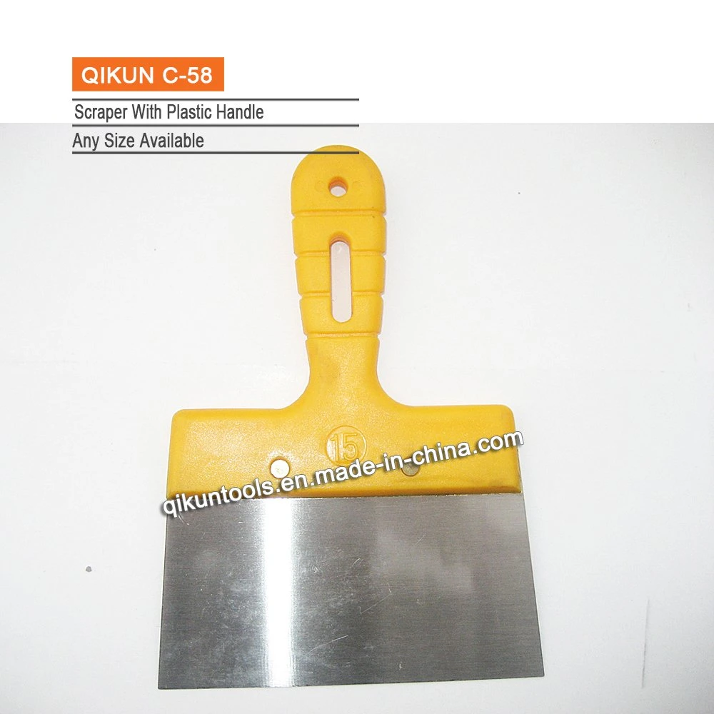 C-57 Construction Decoration Paint Hardware Hand Tools Erasing Knife with Double Color Plastic Handle