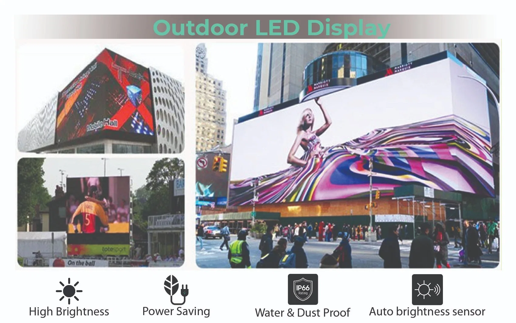 High Brightness Energy Saving 3D Advertising P6 P8 P10 Outdoor LED Display