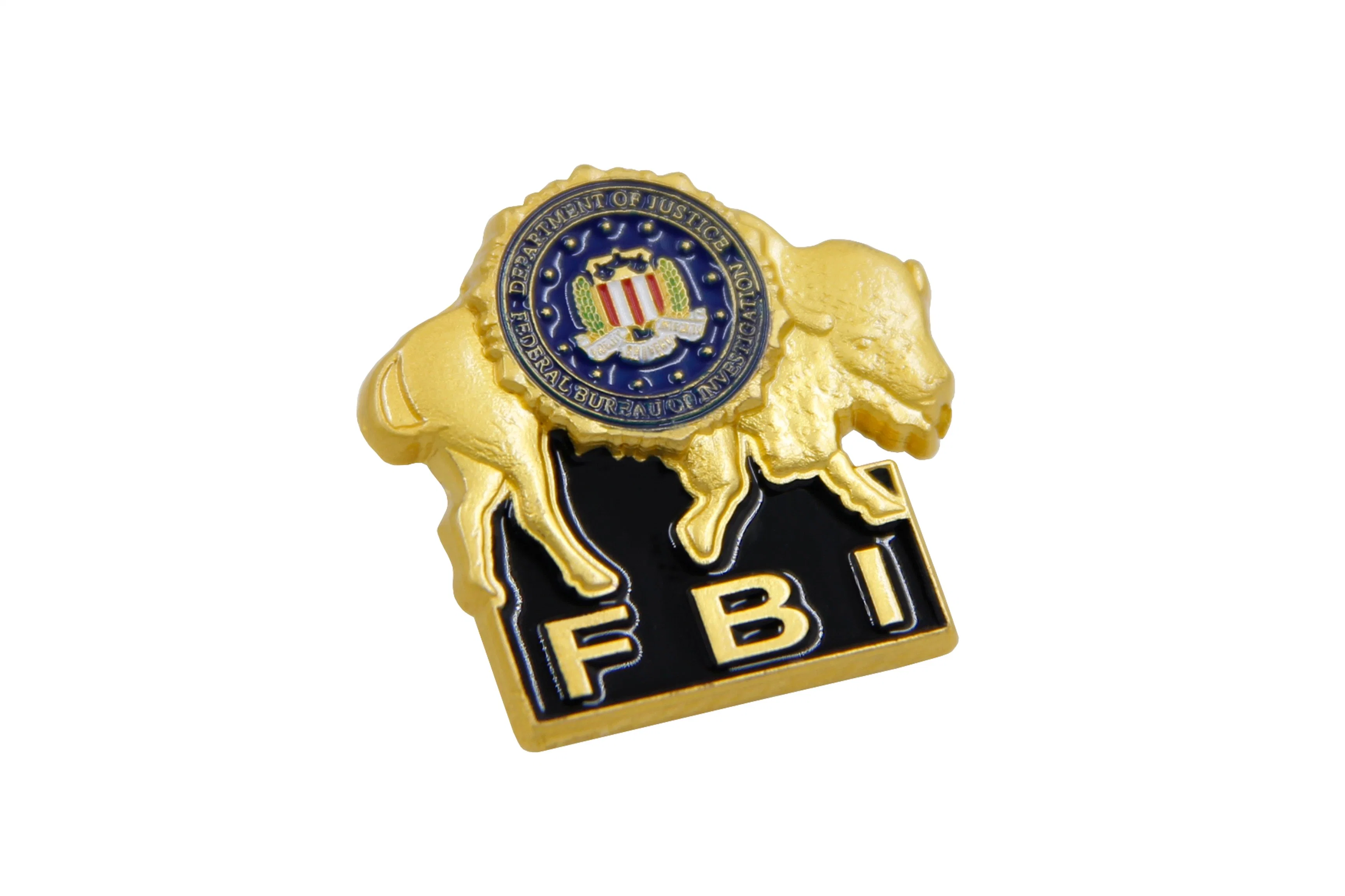 Gold Plating Colorful Fbi Police Badge