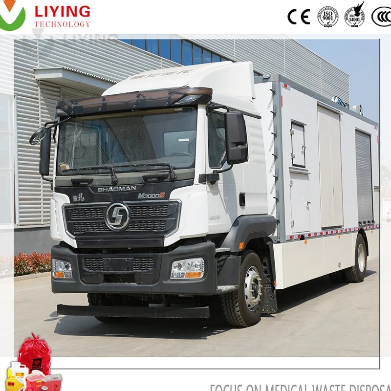 Mobile Disposal Treatment Vehicle Medical Garbage Microwave Disinfection System for Medical Waste Treatment in Some Remote Areas