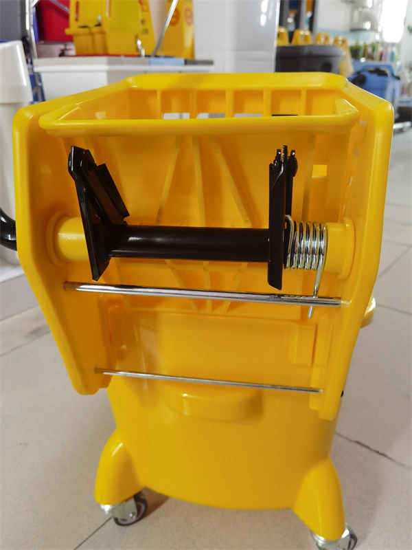 Hotel Cleaning Mop Squeezer Bucket with Side Press Wringer