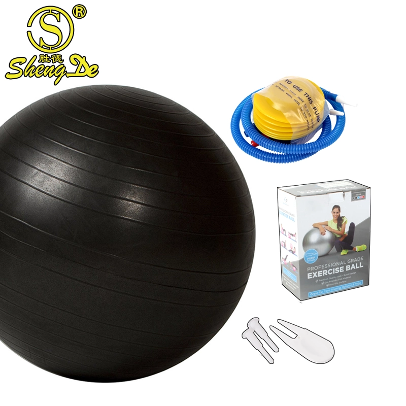 Übung Balance Fitness Yoga Ball mit Luftpumpe