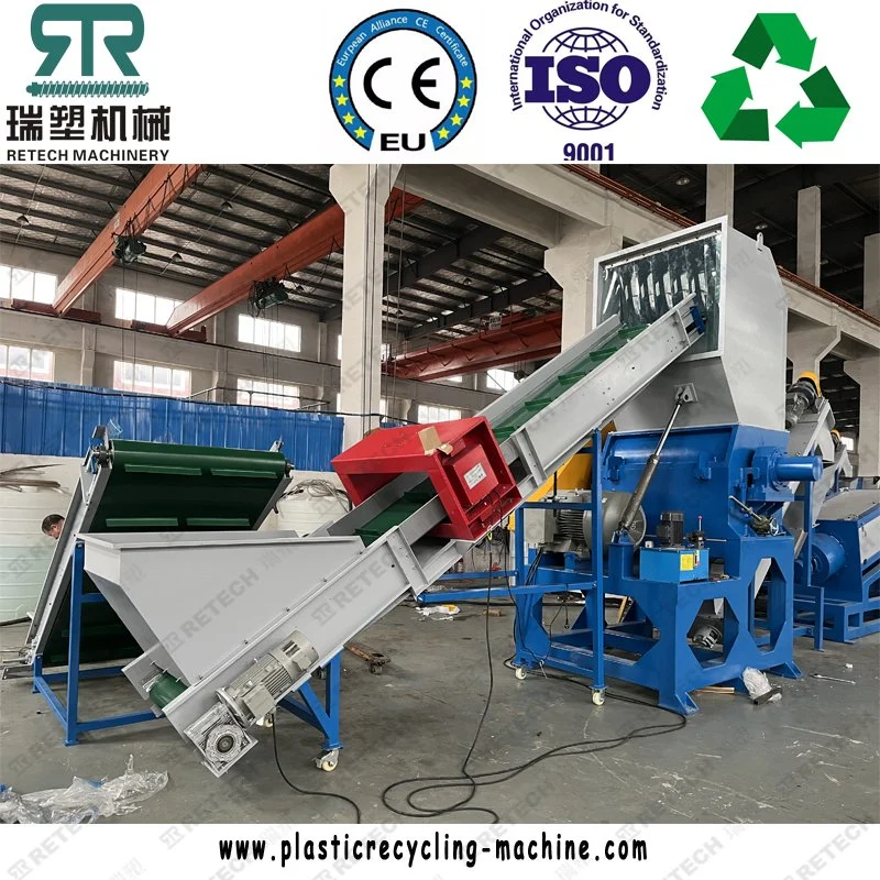 CE Standard HDPE Bottle Drum Box Rigid Smart Plastic Recycling Crushing Washing Drying Line