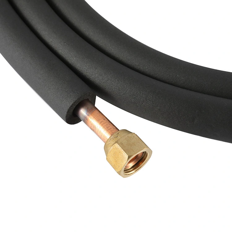 Black Rubber Fire Rated 50 Feet 164 Feet Copper Line Set for Air Conditioning