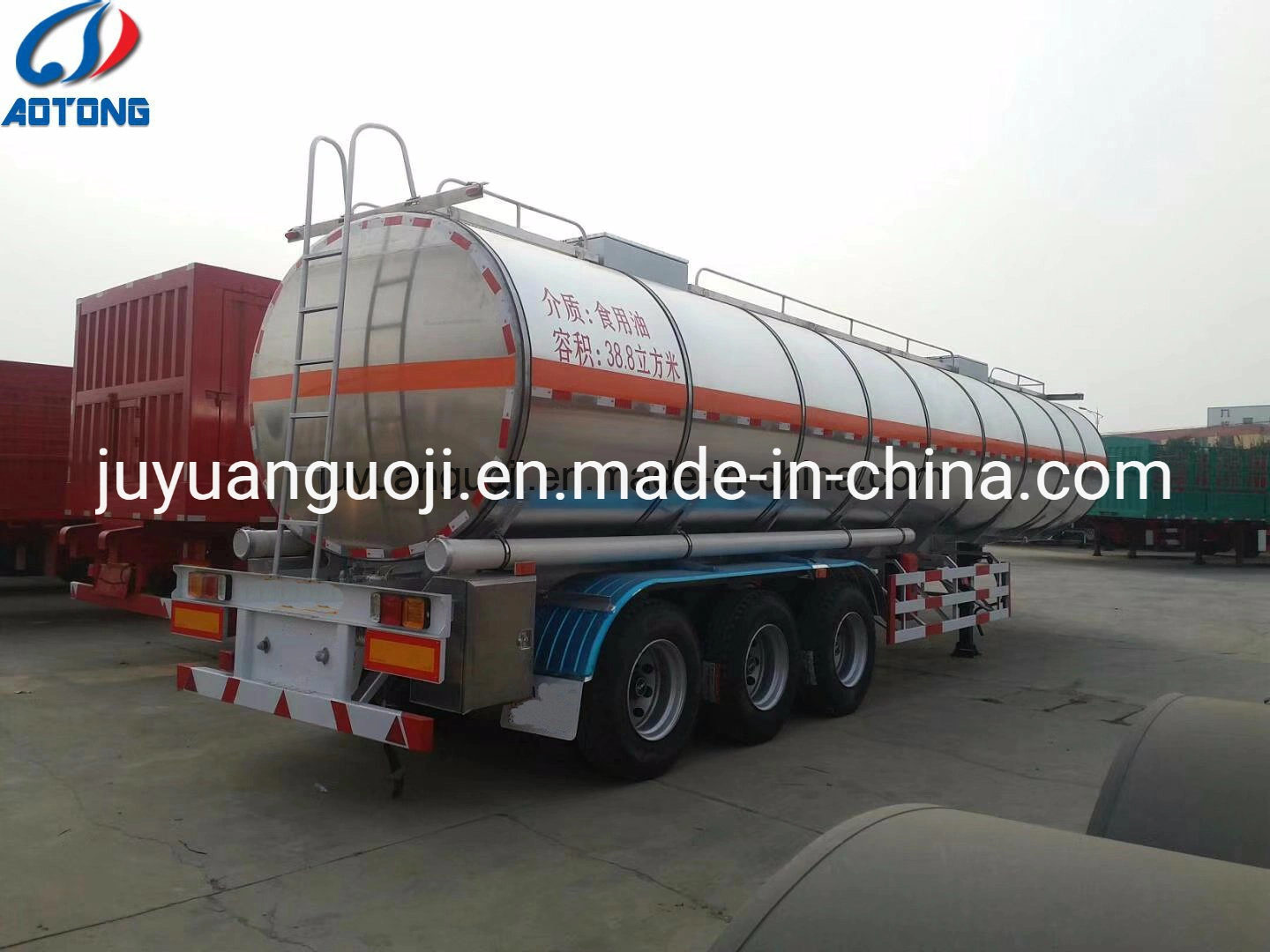 Food Oil Tanker Trailers 50000L Fuel Carrier Tank Semi Truck Trailer