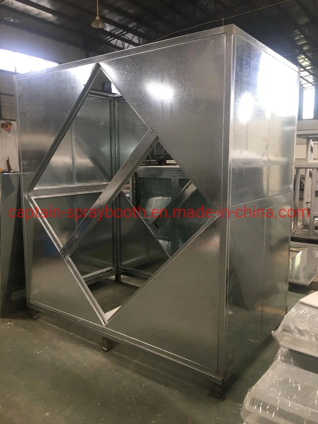 Gas Burner Paint Spray Booth with Heat Recovery System