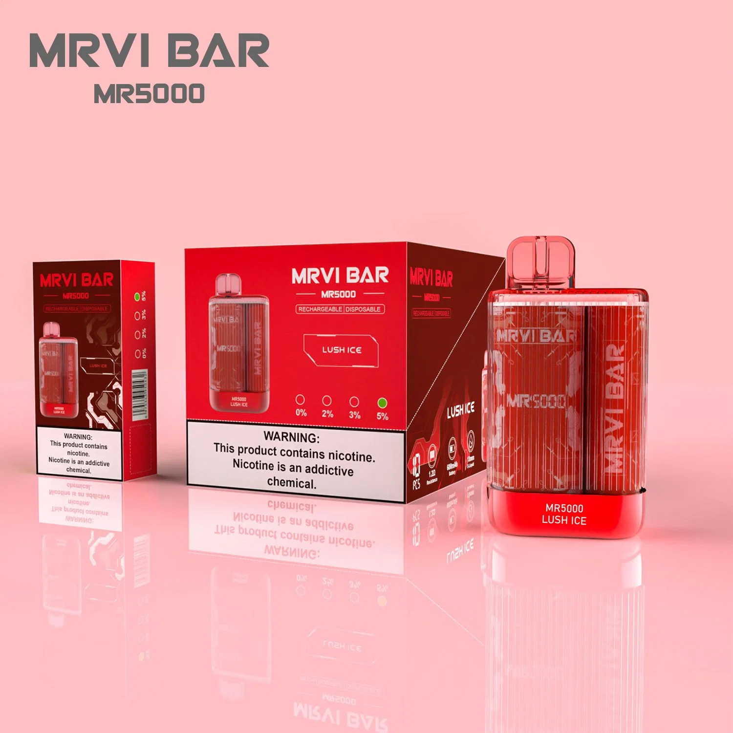 Лучшее качество горячей продавать оригинальные Mrvi Бар 5000 Puffs Vape 13 мл емкость 600 Мач зарядное устройство аккумулятора Mini Электронные сигареты