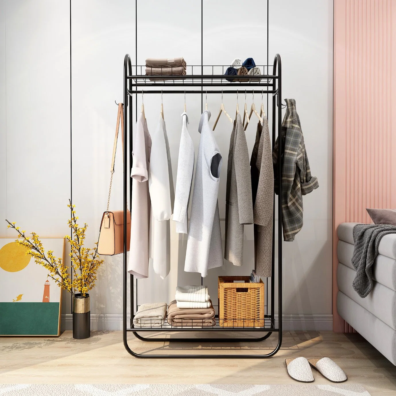 عرض الملابس متجر البيع بالتجزئة الملابس متجر Garment Rack Display Rack