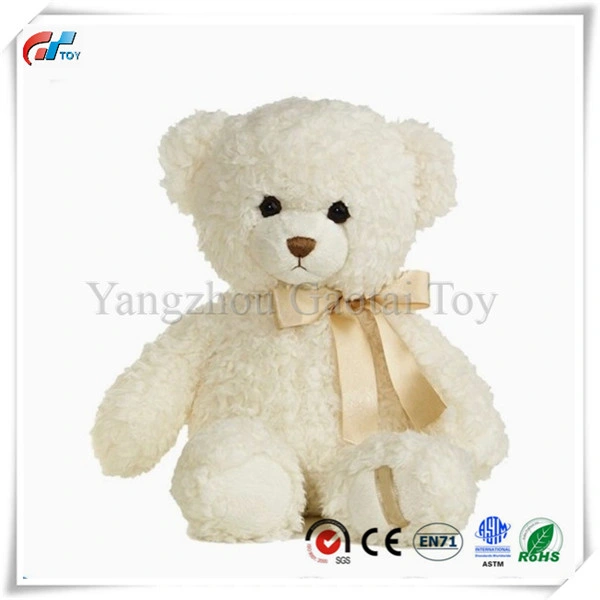 White 16" Huggles Plush animais taxidermizados Teddy Bear