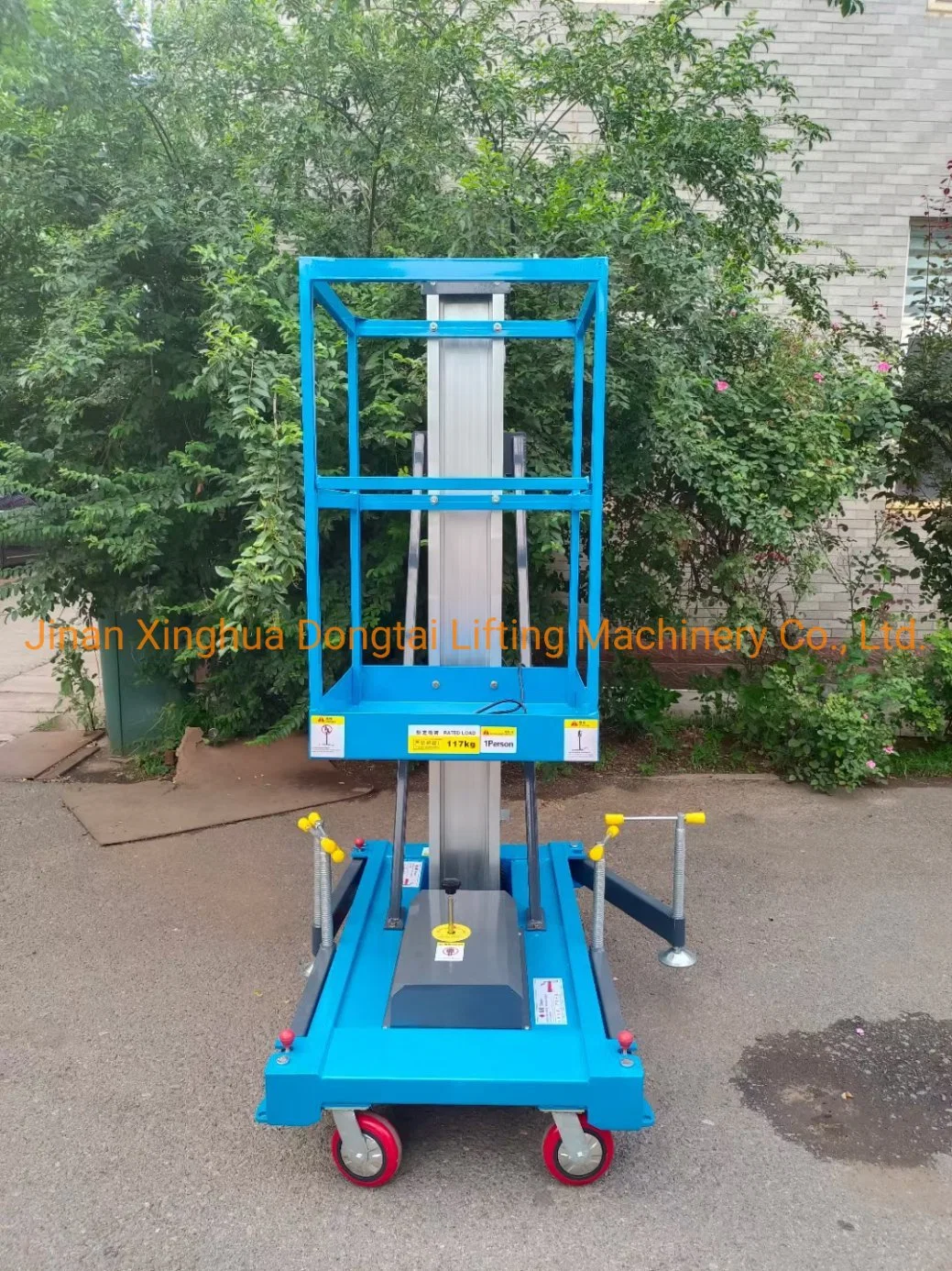 6m 8m 10m Ladders Aluminum Single Mast Lift Aluminum Lift Ladders