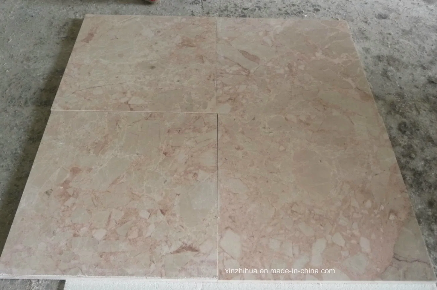 Beige Marble Slabs with Big Flower for Tiles/Countertops/Stair Steps