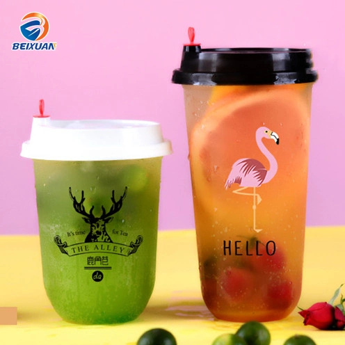 95 Caliber 360ml Disposable PP Plastic Cup 12oz Injection Cup for Juice with Customized Logo