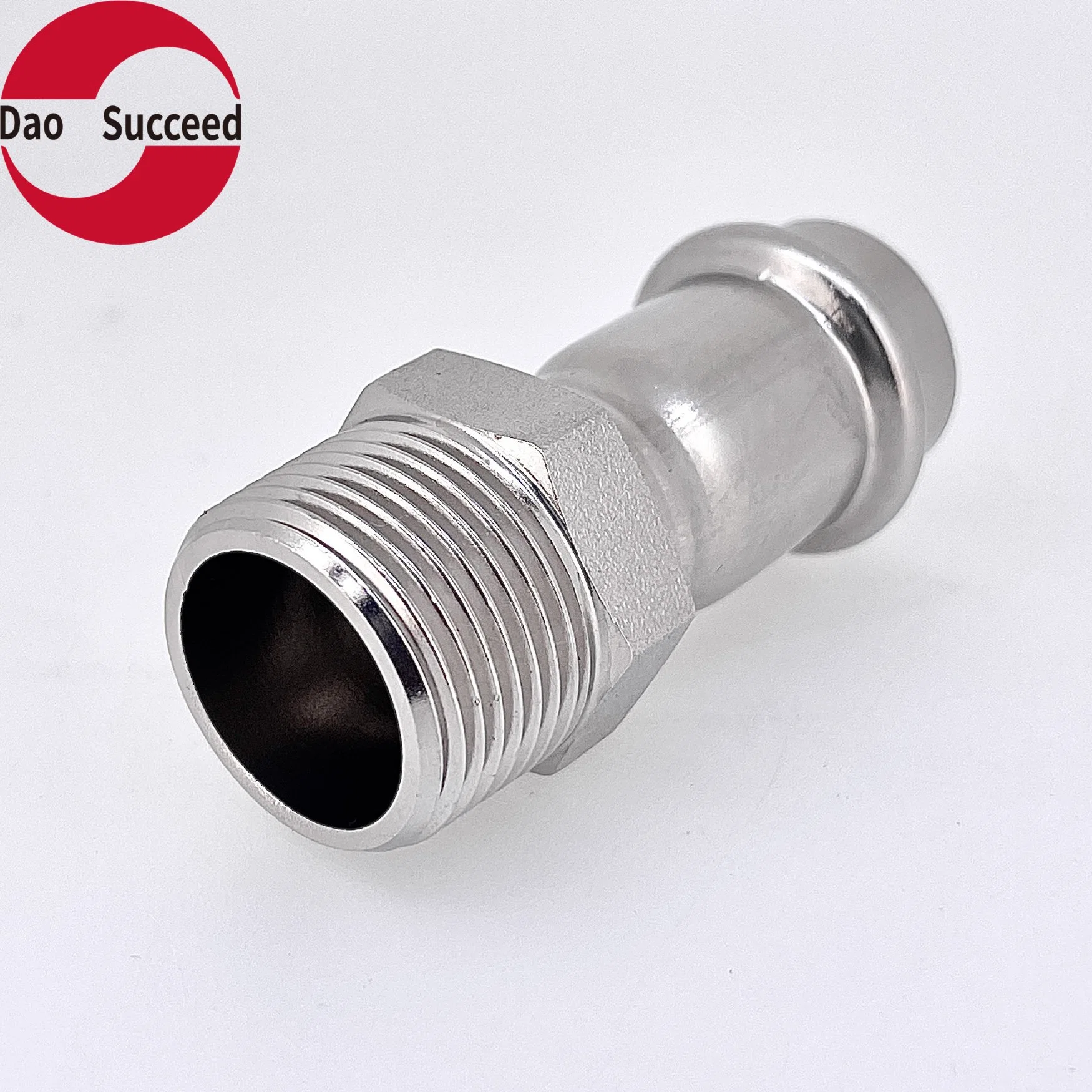 Wholesale SUS304/316L V Profile Stainless Steel Pipe Fitting Male Adapter