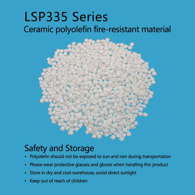 Ceramicised Polyolefin Fire-Resistant Material with Excellent Thermal and Fire Insulation Properties for Refractory Electrical Cables