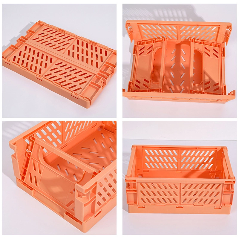 Organizing Storage Baskets Case Folding Student Desktop Basket Tape Stationery Plastic Foldable