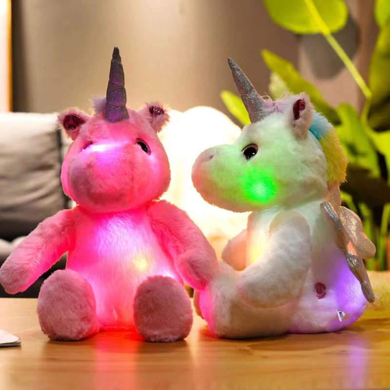 LED Plüsch weich und hübsch Einhorn Plüschtier Glow in der Dunkle Stofftier Spielzeug Licht bis Spielzeug Weihnachtsgeschenke