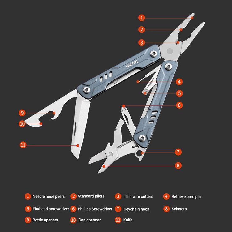 Nextool Hochwertige 420j2 Stahl Mini EDC Zangen Messer Schere Multi-Tool