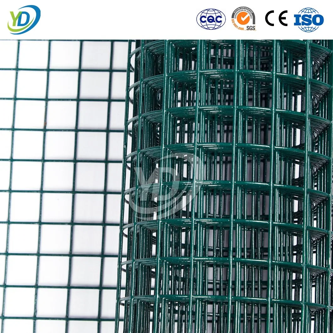 China Yeeda Wire Mesh Geschweißte Drahtgewebe Mesh Hersteller 20 X 20 X 1,0mm Heißgetaucht Elektro PVC beschichtet geschweißt Drahtgitter Rolle für temporäre Zaun Kunststoff verwendet