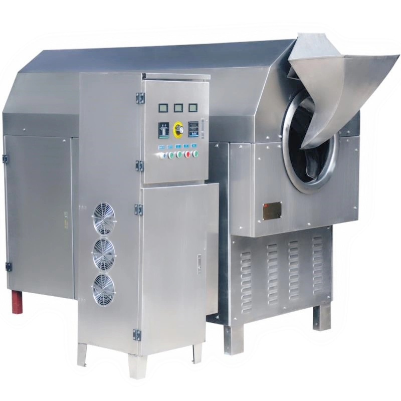 Industrial Coffee Bean Nut Peanut Roaster Continuous Electric Sunflower Seed Drum Roasting Machine
