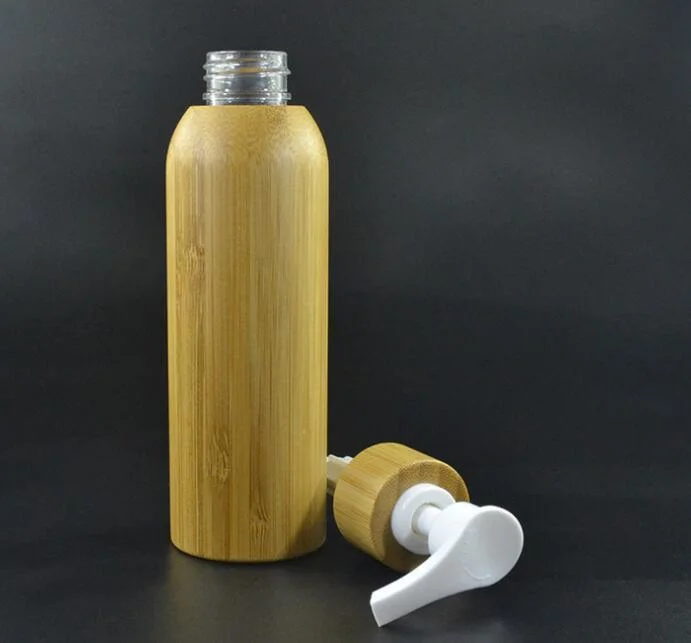 Botella de Empaque de Bambú de Empaque Cosmética botella de bomba de