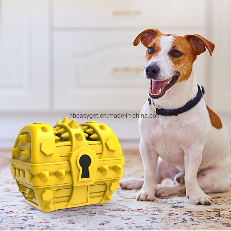 Cepillo de dientes de perro de mascota Juguetes de riñonería, juguete de sonido de pecho de tesoro mejorado, limpieza dental de dientes de cuidado, juguete Squeak de perro seguro, cepillo de caucho natural de grado alimentario Esg12786