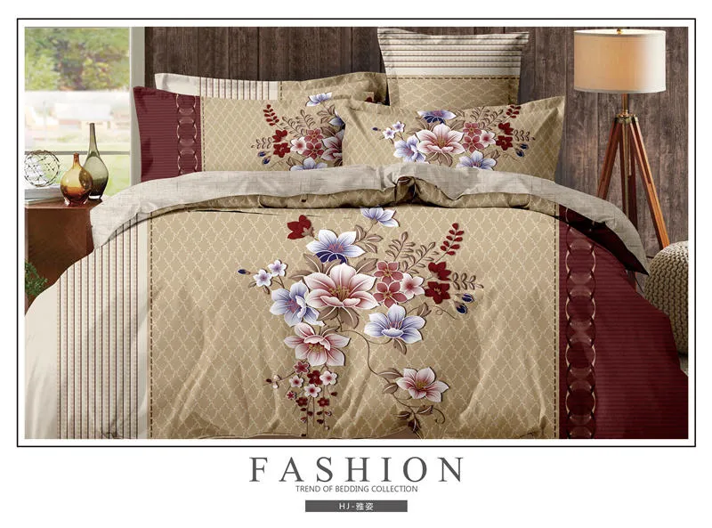 Classic Printed Flower Designs European Hot Selling 90GSM Microfiber Polyester Home Textile Bedding