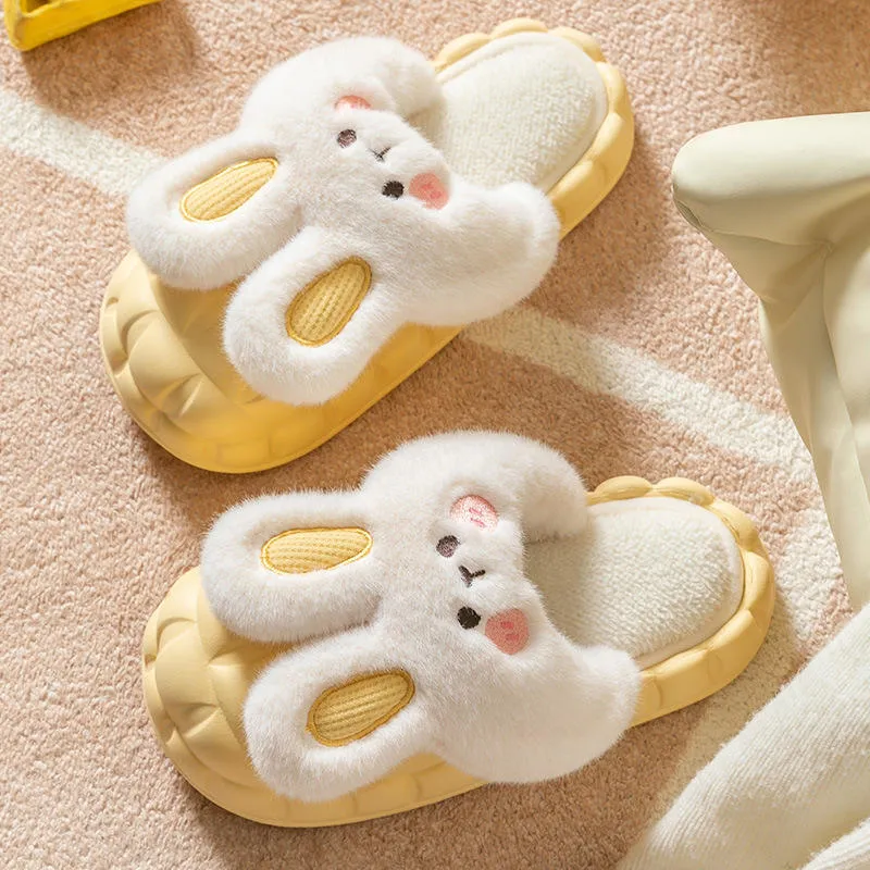 Femmes EVA Chaussons Chauds d'Hiver Sabots Femmes en Daim Pantoufles en Peluche Maison